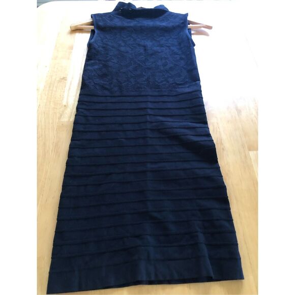 Bebe Sexy Lace Bodycon Mini Dress Size M-L Made In USA - Picture 9 of 14